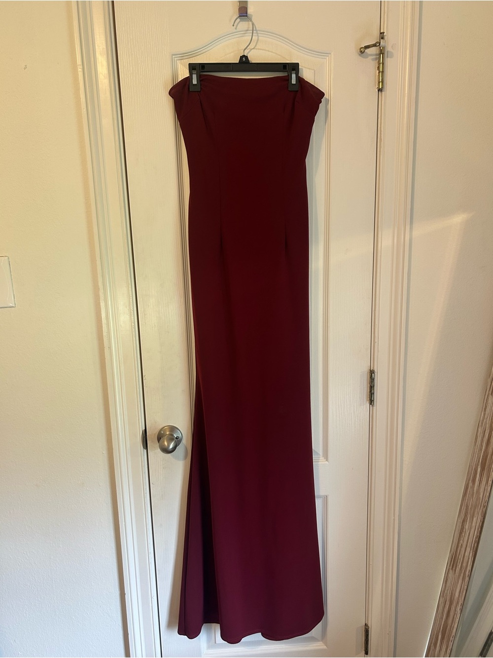 Katie May Off-Shoulder Burgundy Maxi Dress